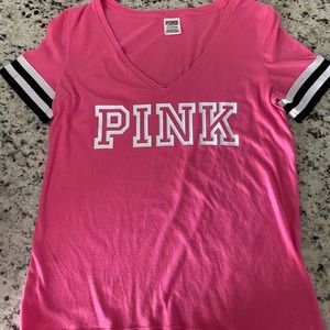 PINk v neck tee